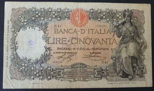Banconota lire buoi decreto - 50,