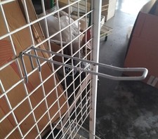 Set di 10 ganci doppi in metallo per pannelli espositori forati cod. 1186 24 cm