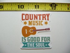 LA MUSICA COUNTRY IS GOOD FOR THE SOUL NASTRO PICCOLO ADESIVO DECALCOMANIA FAN BAND DANCE