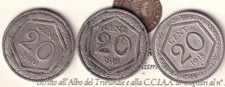 20 CENTESIMI ESAGONO SERIE COMPLETA DELLE TRE DATE 1918 1919 1920