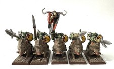 Orchi - Cavalleria Orchi Cavalca Cinghiali Warhammer FB 5 Modelli Pro Painted