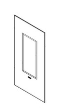 VETRO CERAMICO SERIGRAFATO 4x344x675mm DSL ORIGINALE Klover per Stufa Diva Slim