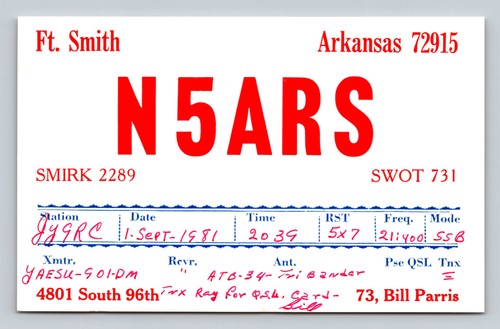 Ham radio qsl n5ars - ham,