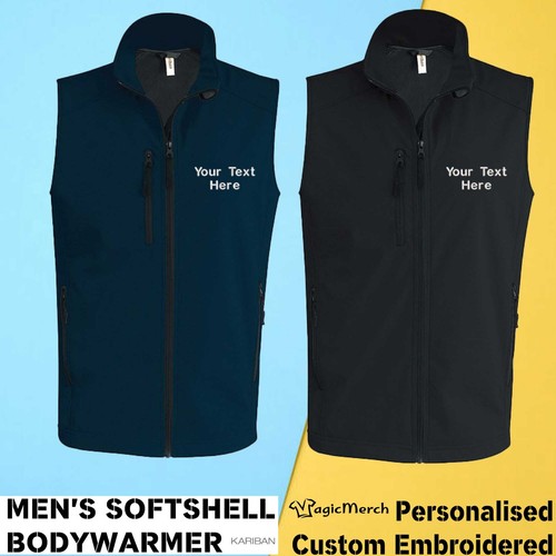 Gilet softshell uomo ricamato