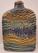 MARCELLO FANTONI ''CAMPIONI '' VASO BOTTIGLIA CERAMICA/CERAMICA MULTICOLORE