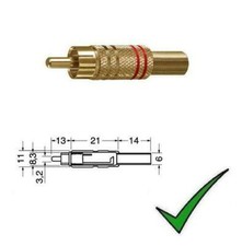 Connettore RCA Spina RCA
