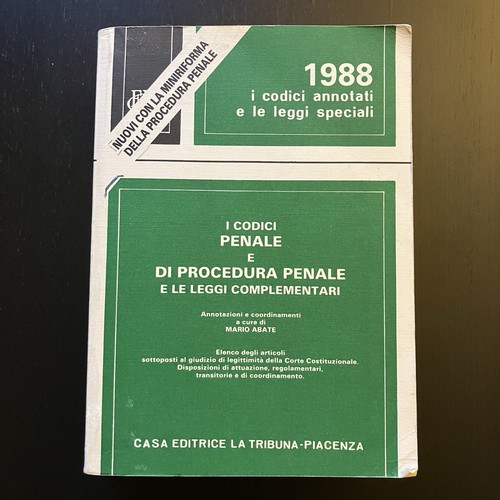 Libro codici penale - i, di