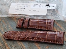 Nuovo PATEK PHILIPPE Marrone Imbottito CINTURINO ALLIGATORE 21x16(Corto)CALATRAVA