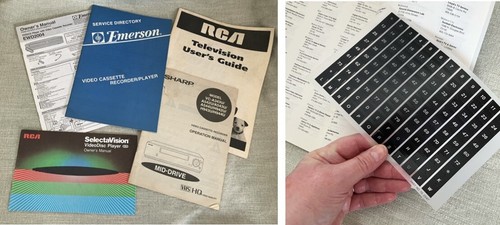 Manuali videoregistratore vari - videoregistratore,