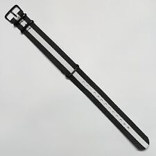 Cinturino Orologio Nylon Bianco Nero Originale Juventus FC Nato 20mm