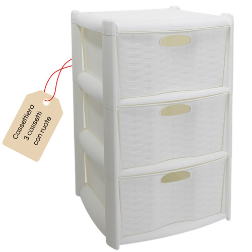 Cassettiera plastica con - cassettiera,
