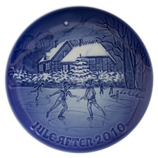 ROYAL COPENHAGEN BING&GRONDAHL PIATTO DI NATALE 2010 ORIGINALE PORCELLANA PRIMA 