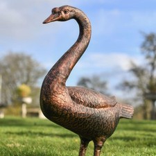 Bronze Standing Swan Garden