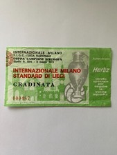 Biglietto INTERNAZIONALE MILANO- STANDARD DI LIEGI 08/03/1972   COPPA CAMPIONI