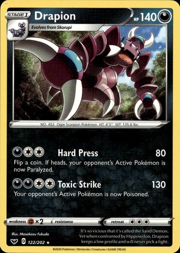 Drapion rara swsh01 - drapion, spada
