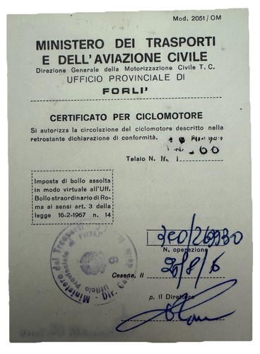 Libretto circolazione - di,