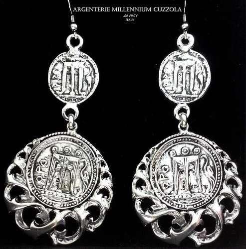 Orecchini monete argento - orecchini,
