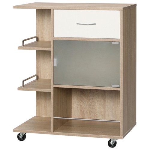 Homcom carrello portavivande - carrello,