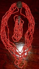 Collana -e Bracciale -  Corallo Mediterraneo  -Vintage 84 Gr 