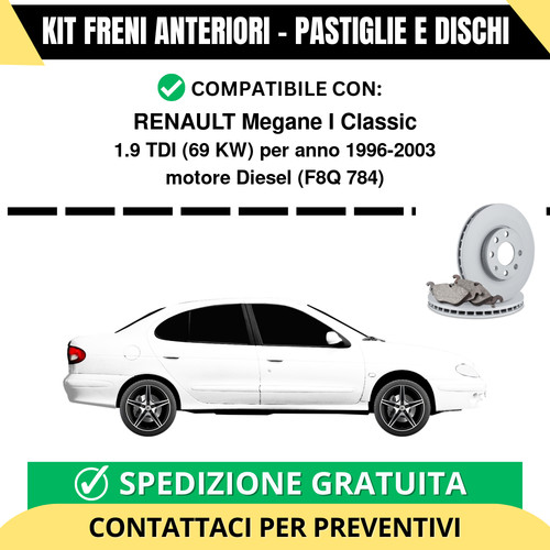 Kit freni anteriori renault - anteriori,