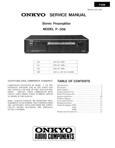 Manuale servizio per onkyo - manuale,