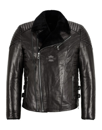 Giacca uomo vera pelle biker
