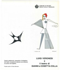 1987 MILANO Teatro Marionette - Luigi VERONESI Gianni e Cosetta COLLA Pieghevole