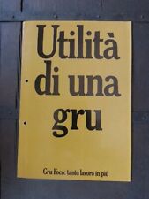 GRU FOCO ROMANAZZI AUTOCARRI TRUCKS CRANE BRACCIO IDRAULICO Brochure 1961