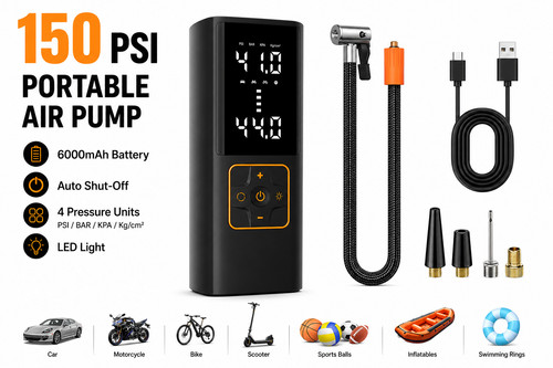 150psi tire inflator portable - inflator,