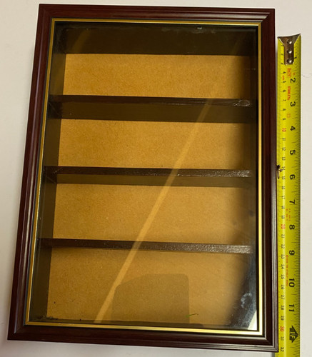 Glass fronted wooden display - glass,