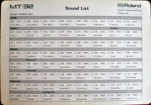 Roland multi timbral - roland, mt-32