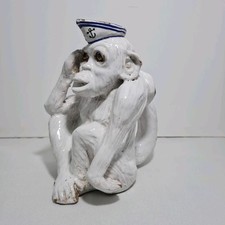 Brocca In Ceramica "Scimmia Marinara " Italiana Metà '900