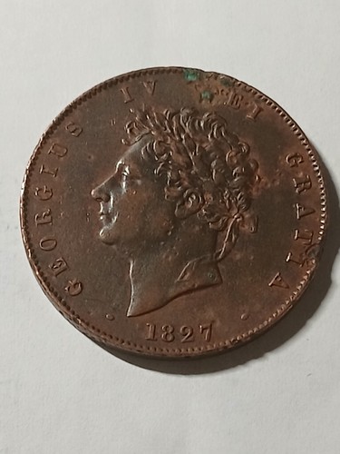 Mezzo penny 1827 giorgio - penny,