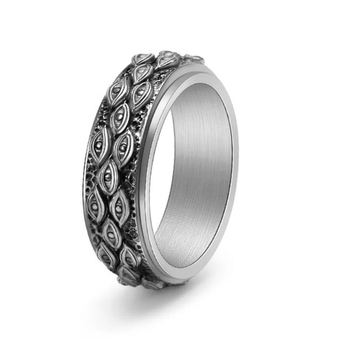 Anello uomo titanio - uomo, girevole