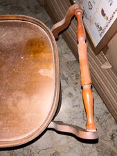 Carrello antico porta vivande in legno con casetto