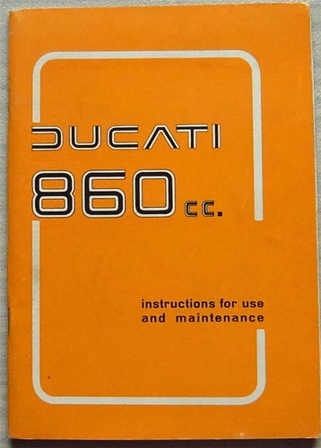 Ducati 860cc moto manuale - ducati,
