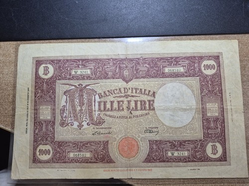 1000 lire come foto - 12/7/47,