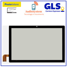 VETRO TOUCH SCREEN per MAJESTIC TAB 918 PRO 4G +BIADESIVO TABLET RICAMBIO NERO