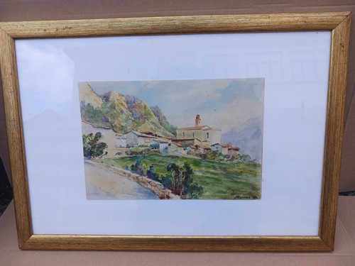Acquerello firmato marras w - firmato,