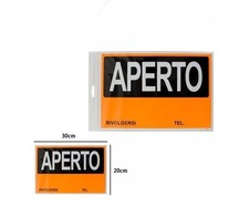 Cartello Adesivo APERTO Segnaletica 20x30cm Negozio Ufficio Vetrina Attività