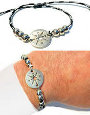 Bracciale con rosa dei venti