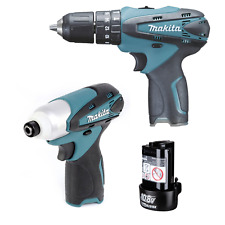 Makita KIT Trapani 10,8V TD090D + HP330D + BL1015K 1,5Ah batteria senza caricato