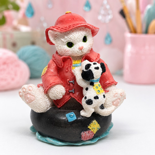 Figurina enesco calico gattini - enesco,