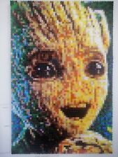 Mosaico Moderno Pixelart Handmade Con Hama Beads " Groot" 