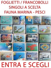 -FOGLIETTI - FRANCOBOLLI TEMATICA FAUNA MARINA - PESCI