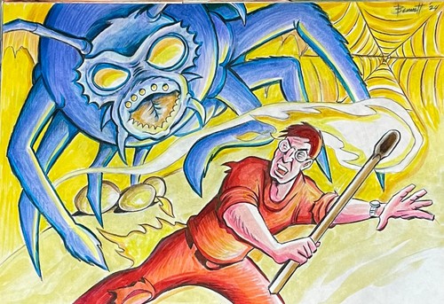 Shrinking man arte originale - shrinking,