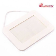 CORNICE Portafoto legno grezzo da appendere 19,3x14,3 vetro decoupage hobby