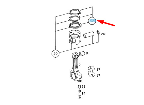 Segment piston moteur - de,