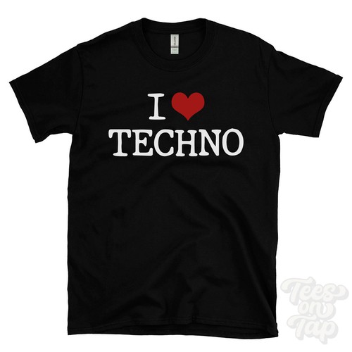 Shirt love techno musica - love,