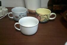 set 3 tazzoni colazione in ceramica vintage leggi..